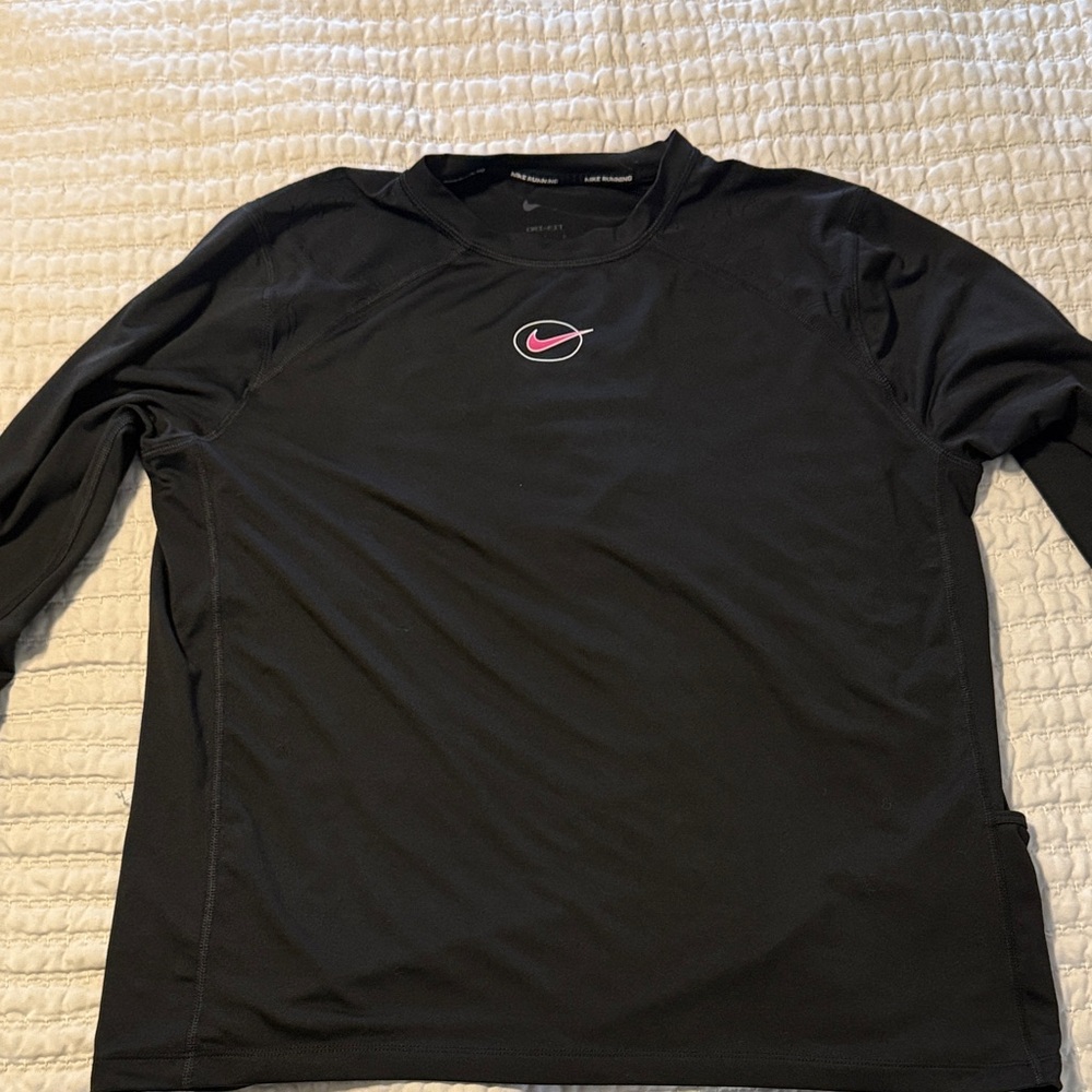Nike Black Long Sleeve Running Dri-FIT Shirt